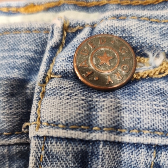 Faded Glory Vintage Blue Jean Shorts Classic Style - Picture 7 of 8